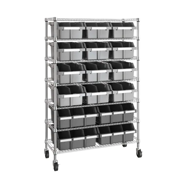Seville Classics scaffale portabox 16 contenitori 91x36 cm NSF