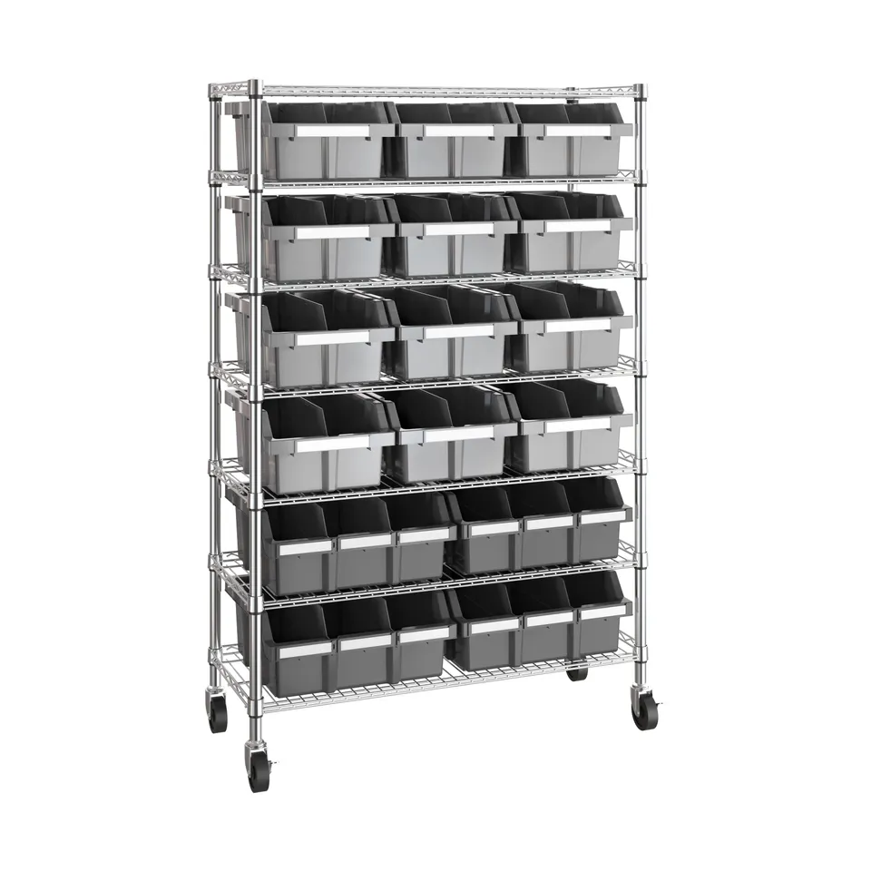 Seville Classics scaffale portabox 16 contenitori 91x36 cm NSF