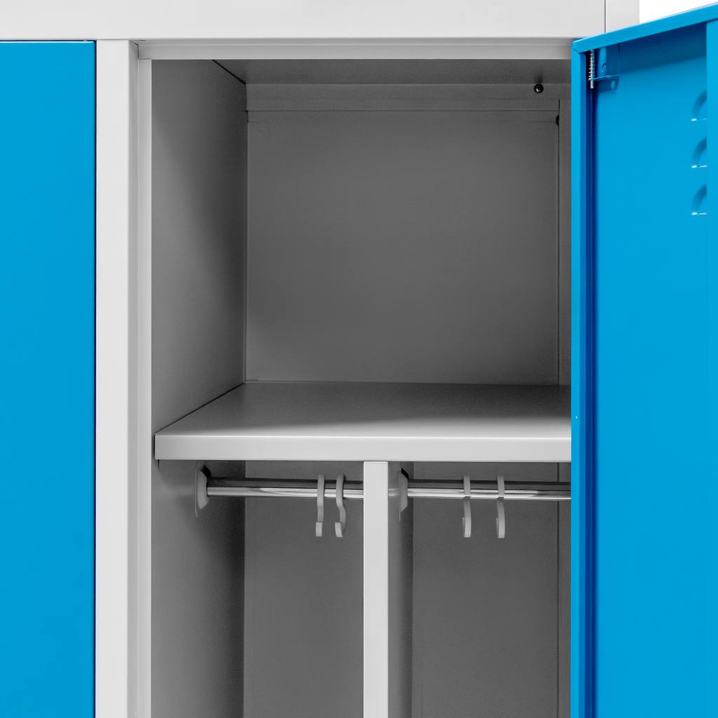 Mega-M S-80 armadio spogliatoio divisorio grigio-blu