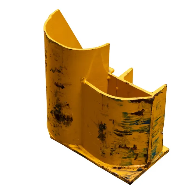 Paracolpo montante scaffale tipo C H-30 cm sinistro giallo