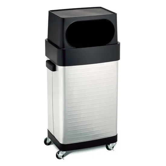 Seville Classics UltraHD Pattumiera Inox 64 L con Ruote