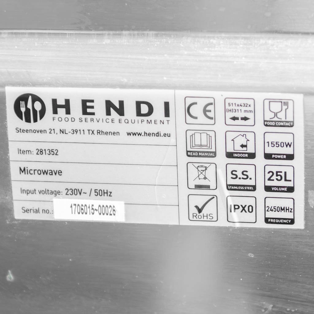 Hendi 281352 forno a microonde 25L 1000W