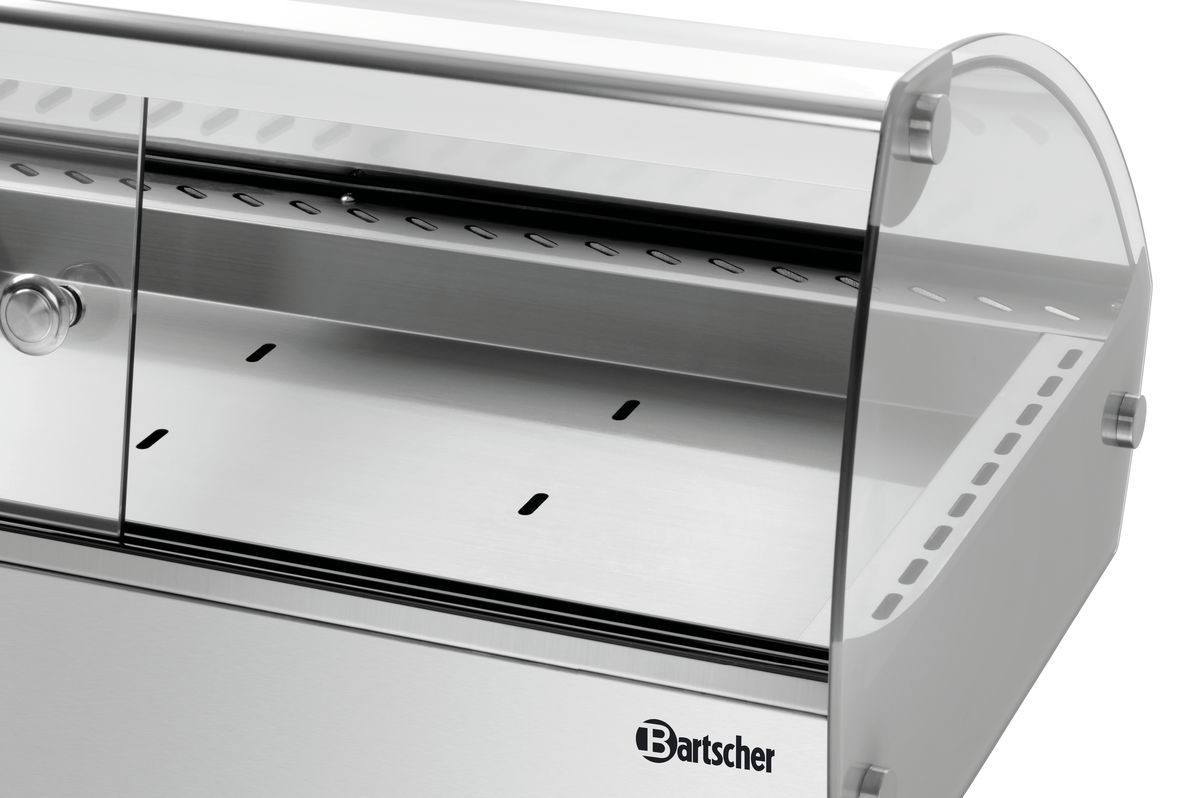 Bartscher 305058 vetrina riscaldata 4x GN 1/3 acciaio inox