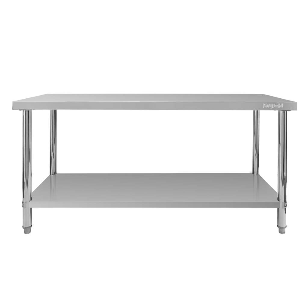 Mega-M X Standard tavolo inox 160x60x85 cm con ripiano