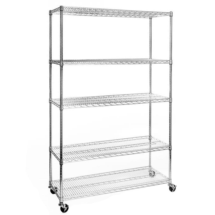 Seville Classics UltraDurable scaffale acciaio 5 ripiani 122x46 portata