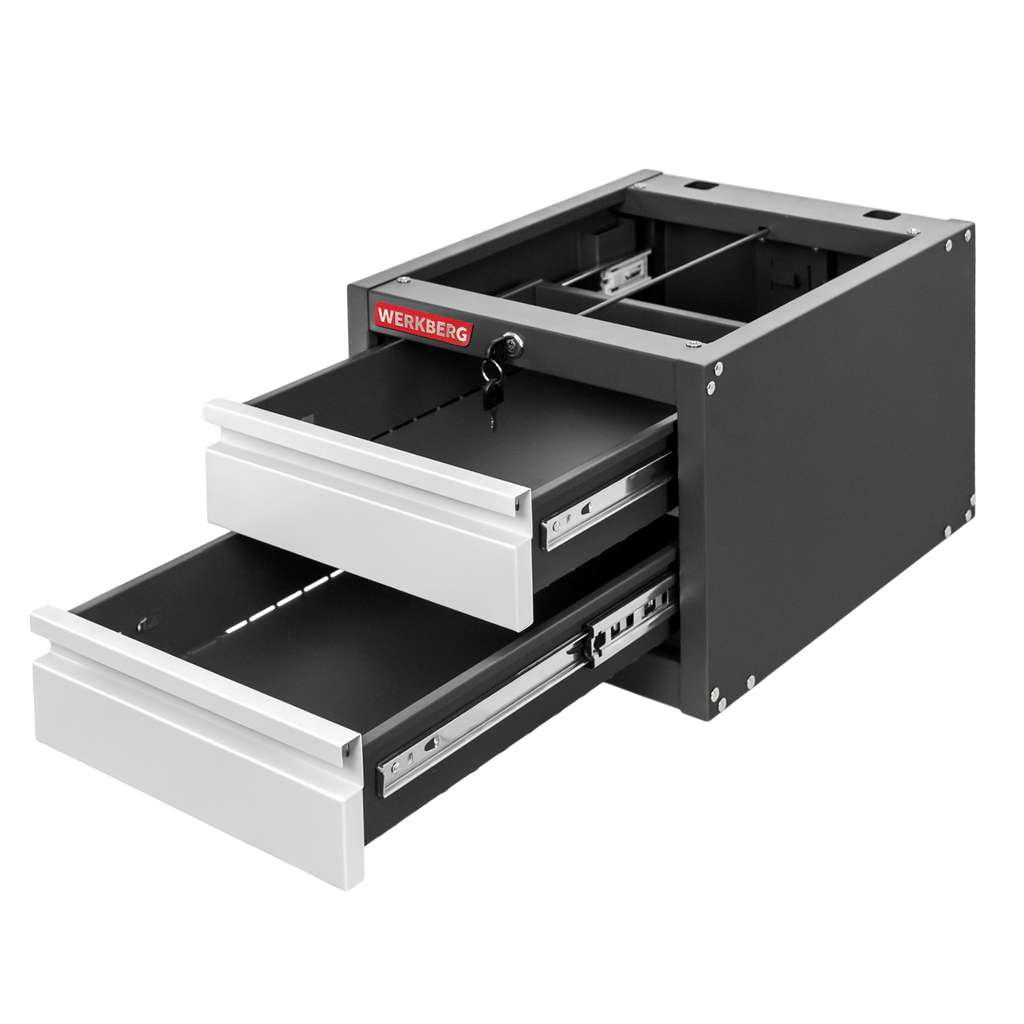 Werkberg cassettiera sospesa 2 cassetti 37x48,5x30,5 cm