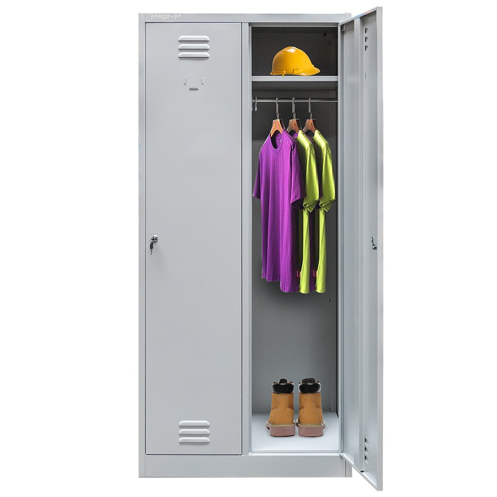 Mega-M S-80 armadietto spogliatoio 2 ante grigio