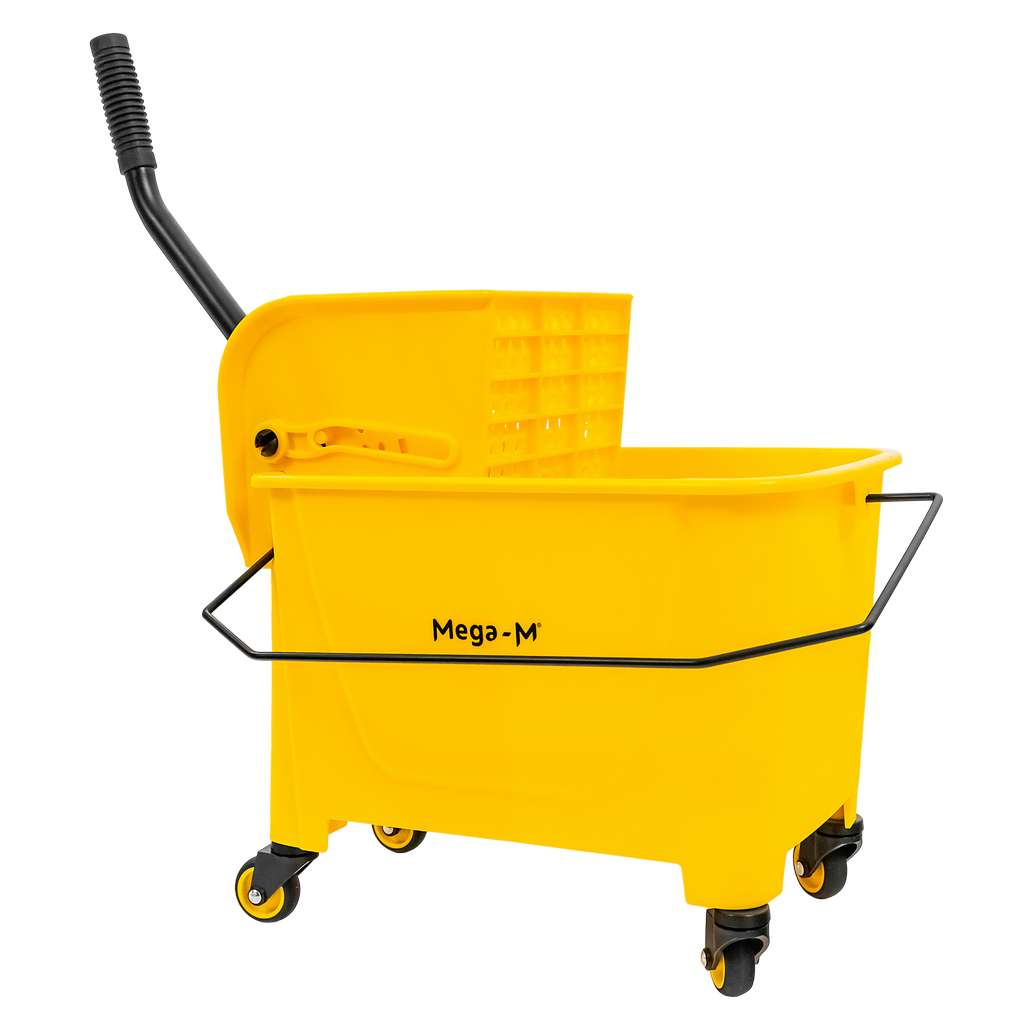 Mega-M Carrello Pulizie Singolo 20 L con Strizzatore Giallo