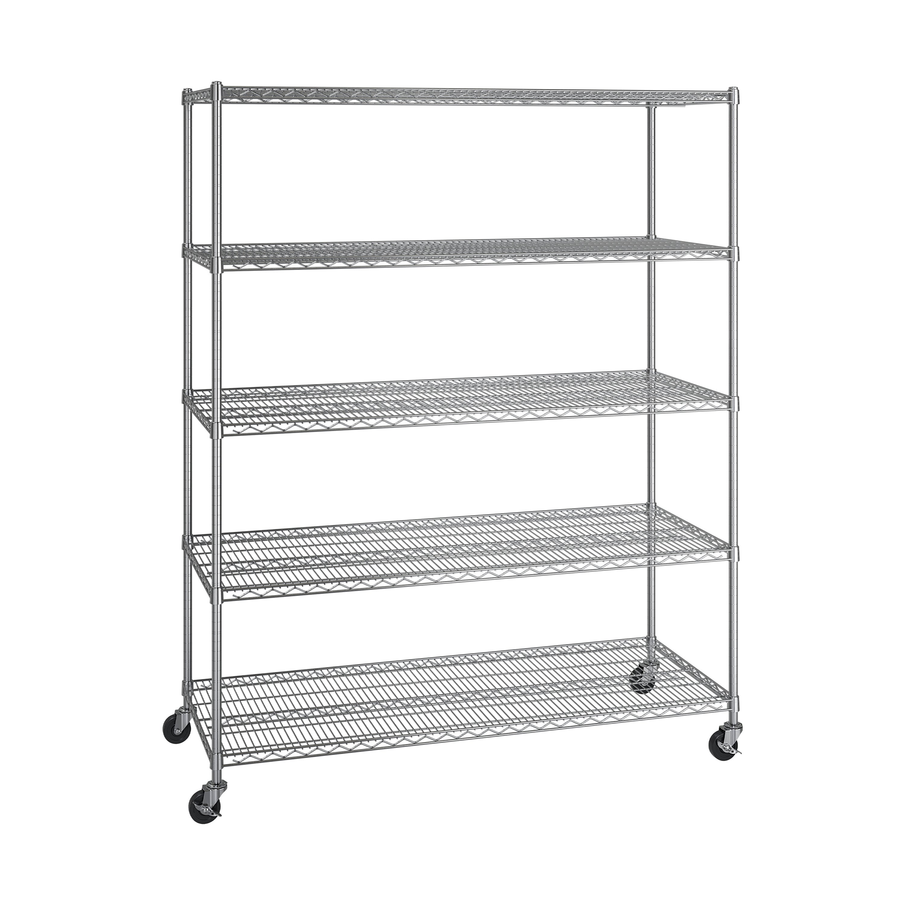 Seville Classics WEB571 scaffale acciaio 5 ripiani 152x61