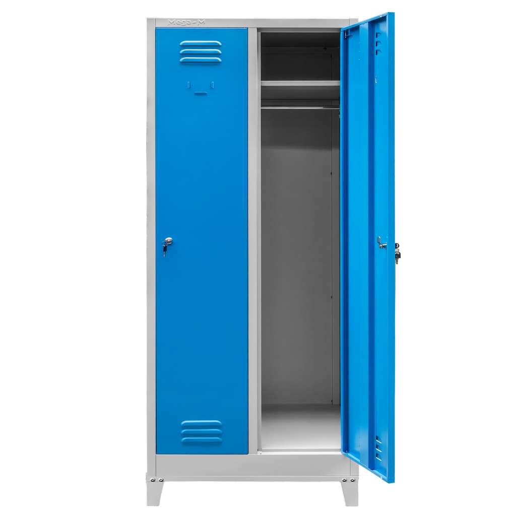 Mega-M S-80 armadietto spogliatoio 2 ante grigio blu
