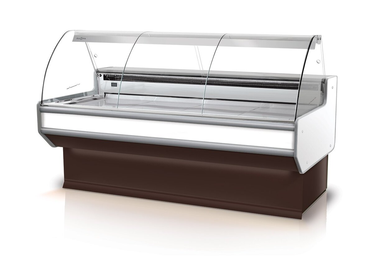 Rapa L-B2 201/107 banco frigo carne vetro curvo