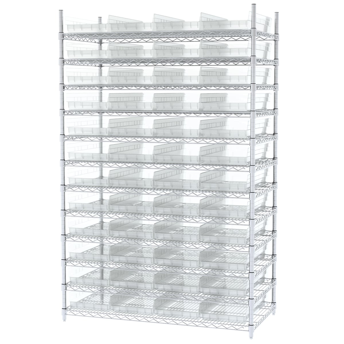 Akro-Mils AWS244830174 scaffale filo 12 ripiani 48 box