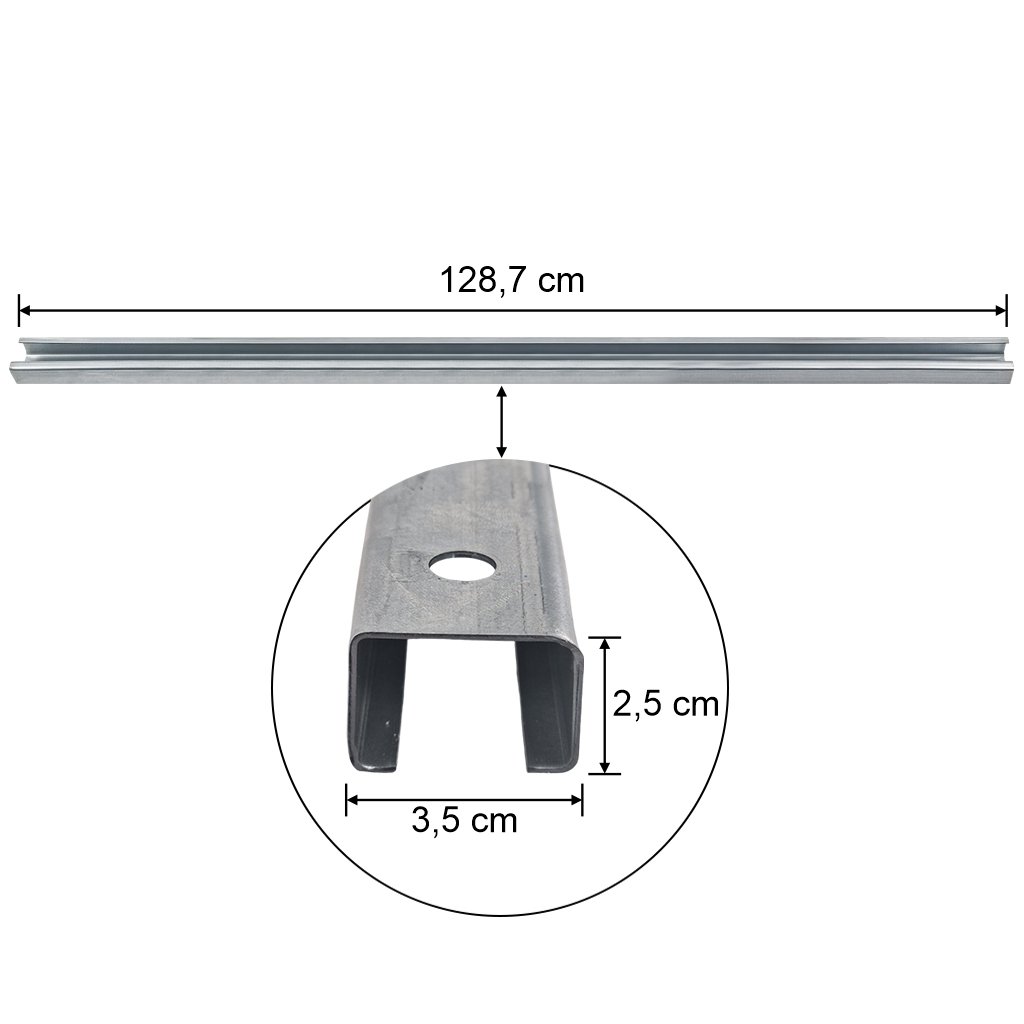 STOW PNFB Diagonale Scaffale Zincata 128,7 cm