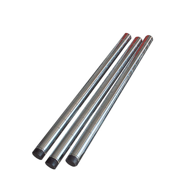 Agosistem Filo Cromato Palo Scaffale Cromato con Piedino