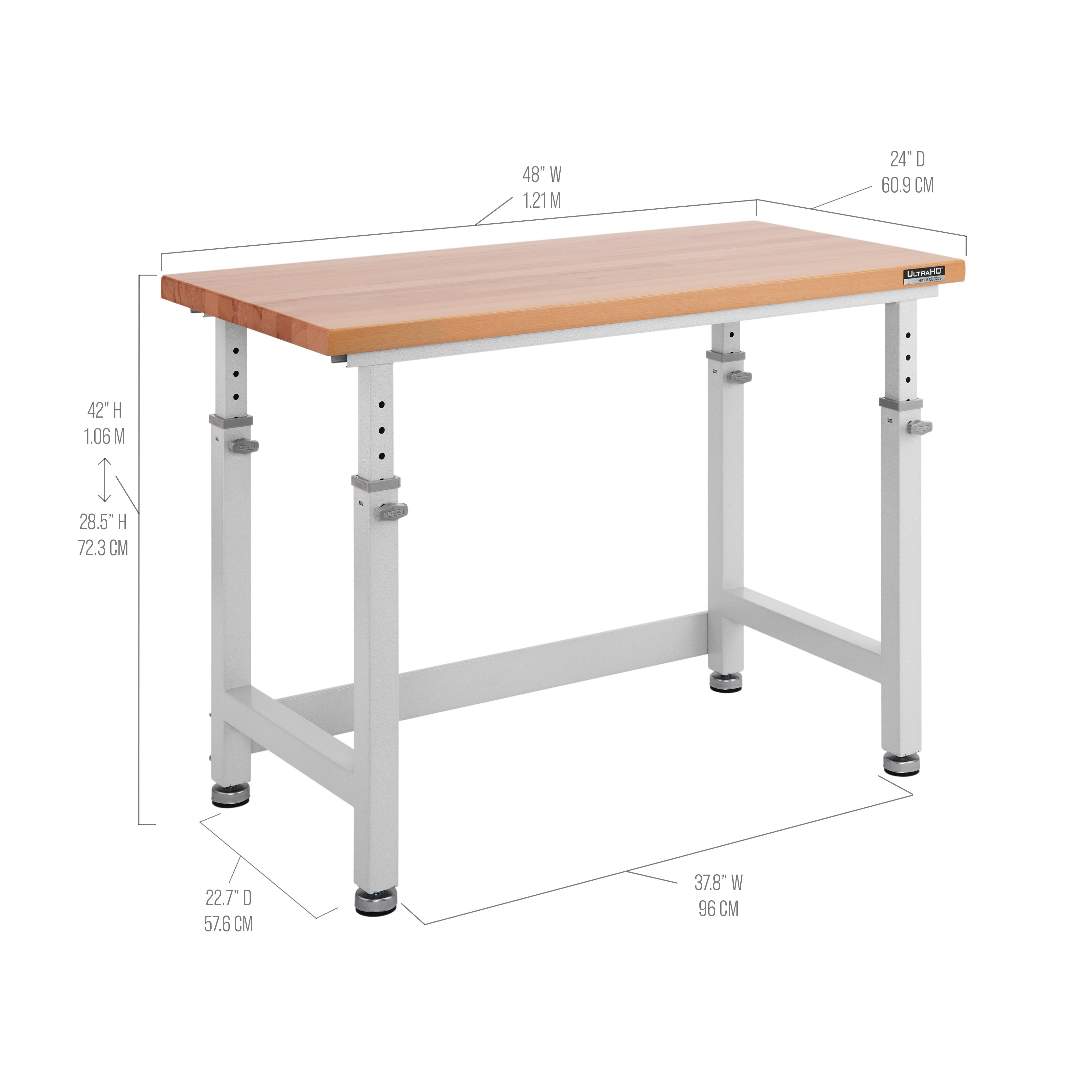 Seville Classics UltraHD UHD20288 banco lavoro 122 cm granito legno