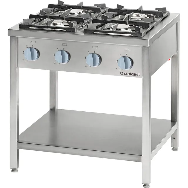 Stalgast 999551 cucina gas 4 fuochi 36kW G20 con ripiano