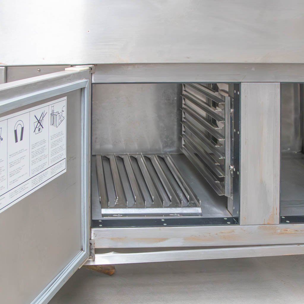 Vetrina refrigerata 133x70x155 cm acciaio sbrinamento automatico