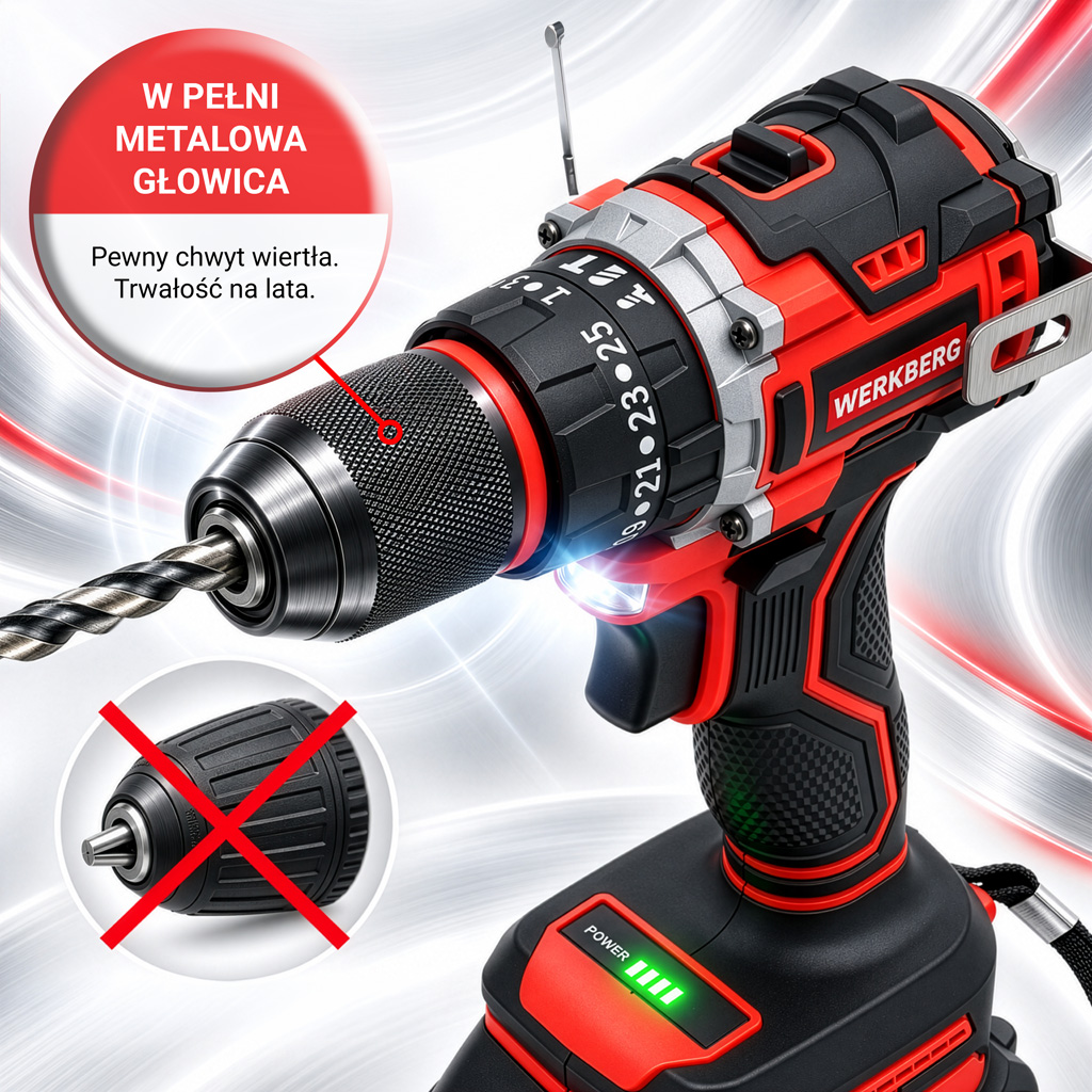 Werkberg Pro WKRKQ103 avvitatore a batteria brushless 2 batterie