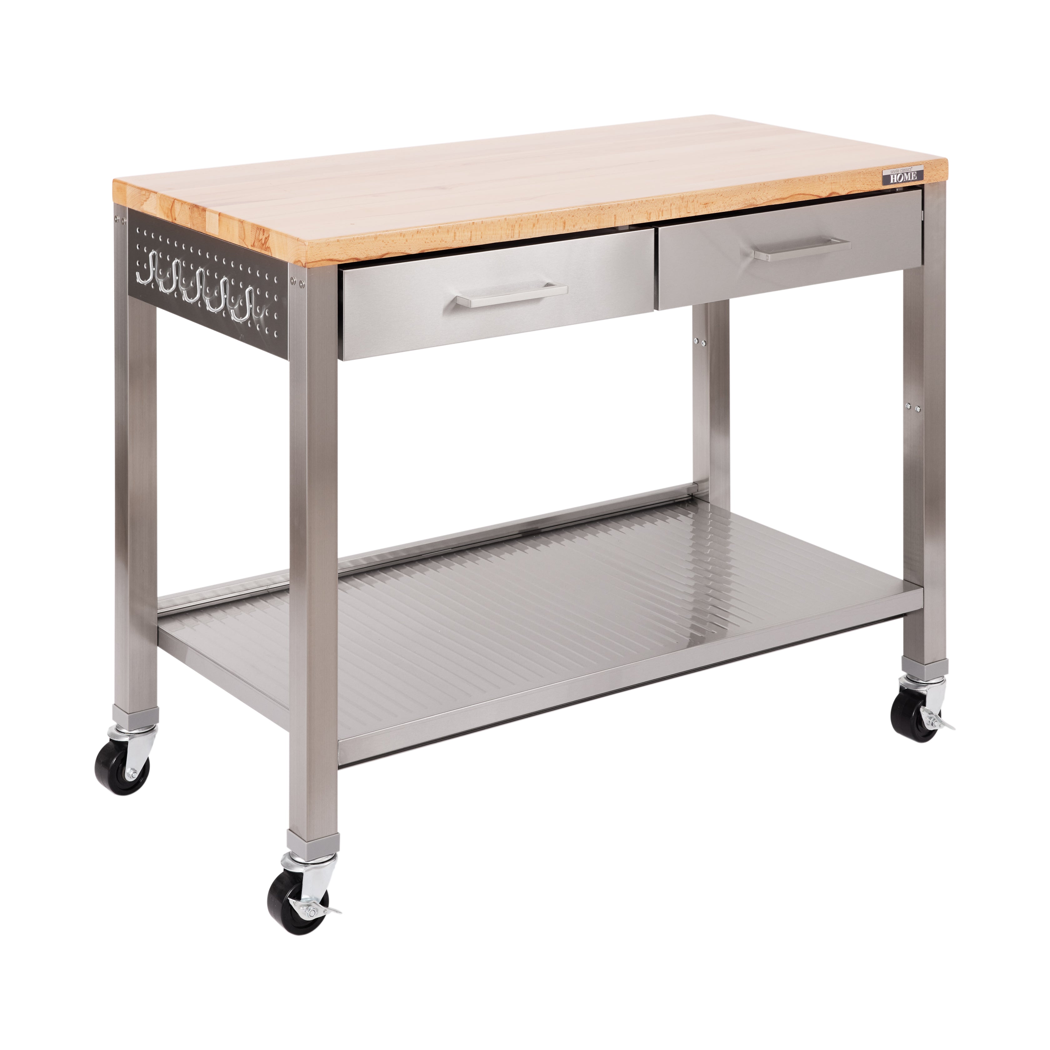 Seville Classics Home isola cucina acciaio 122 cm con ruote