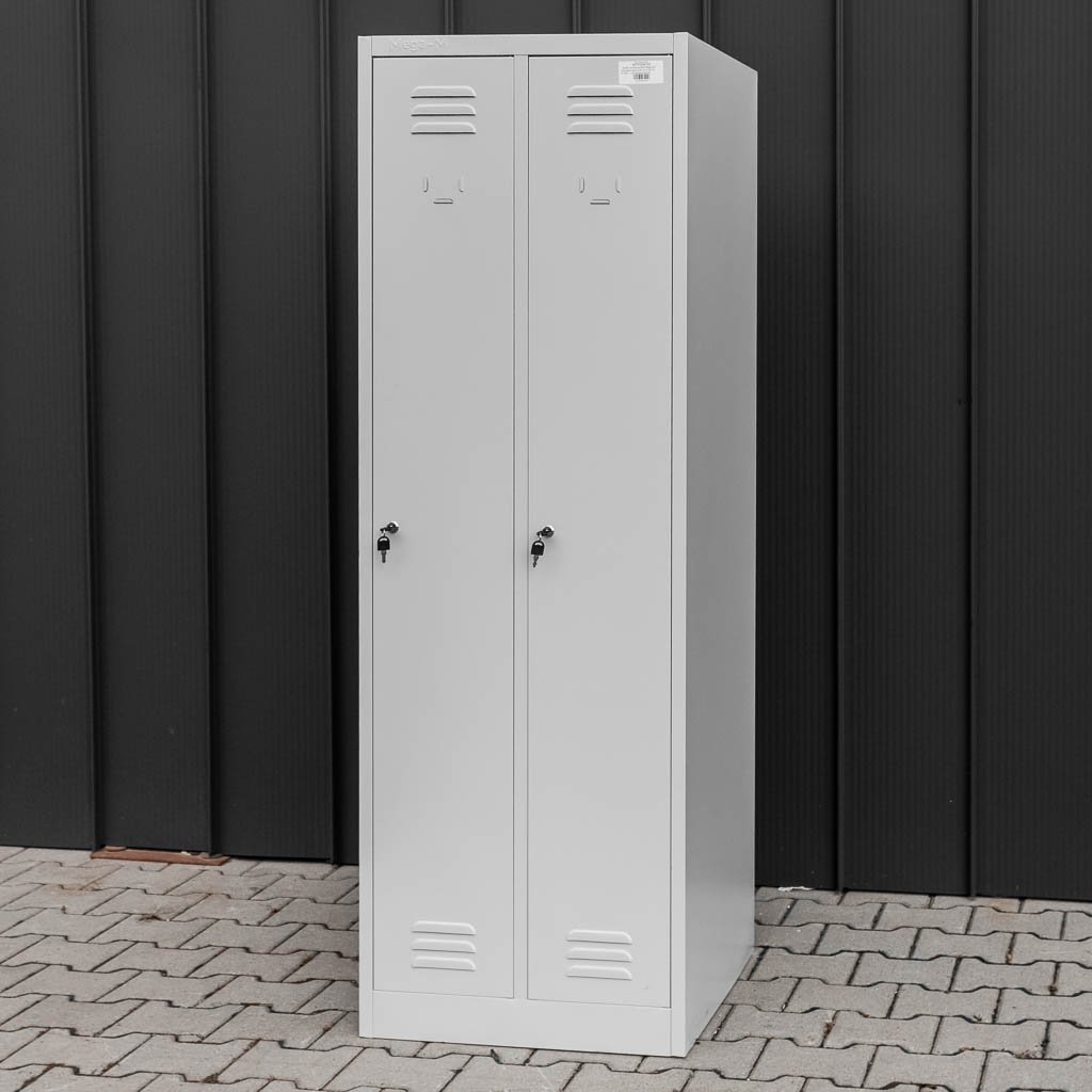 Mega-M armadio spogliatoio 2 ante 60 cm grigio metallo