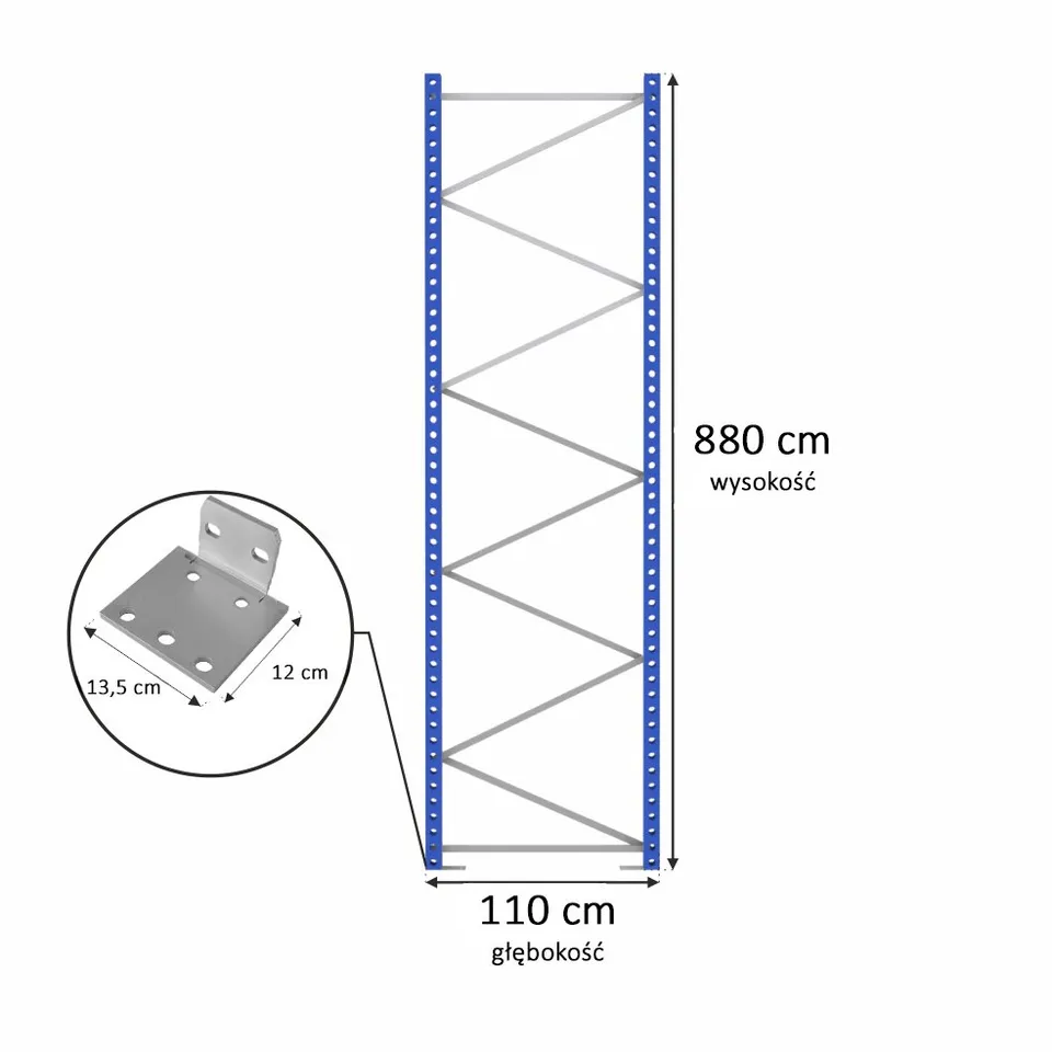 Jungheinrich MPB spalla scaffale portapallet blu 880x110