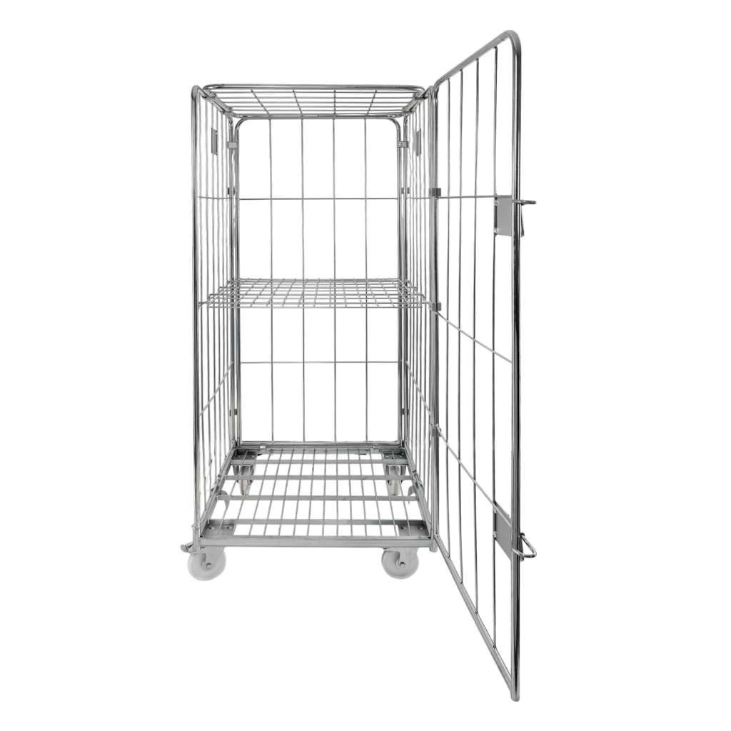 Mega-M Universal rollcontainer zincato con ripiano 500 kg