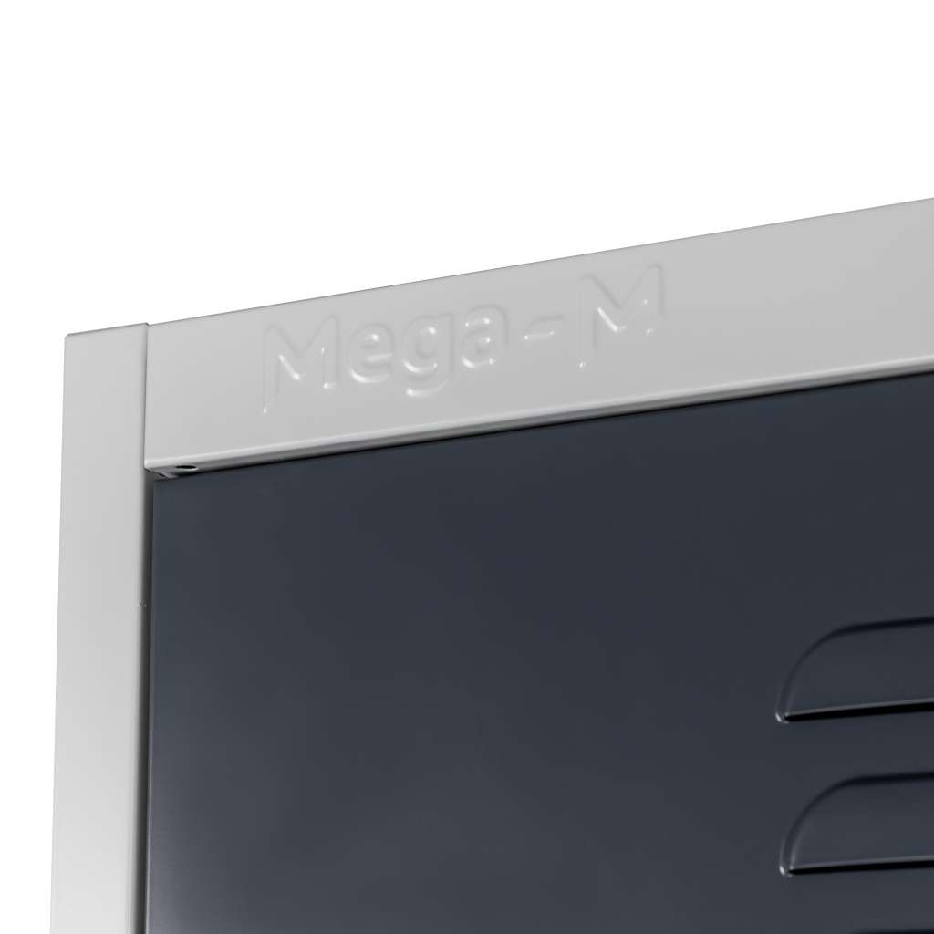 Mega-M armadio metallico 1 anta 50 cm grigio con ripiani