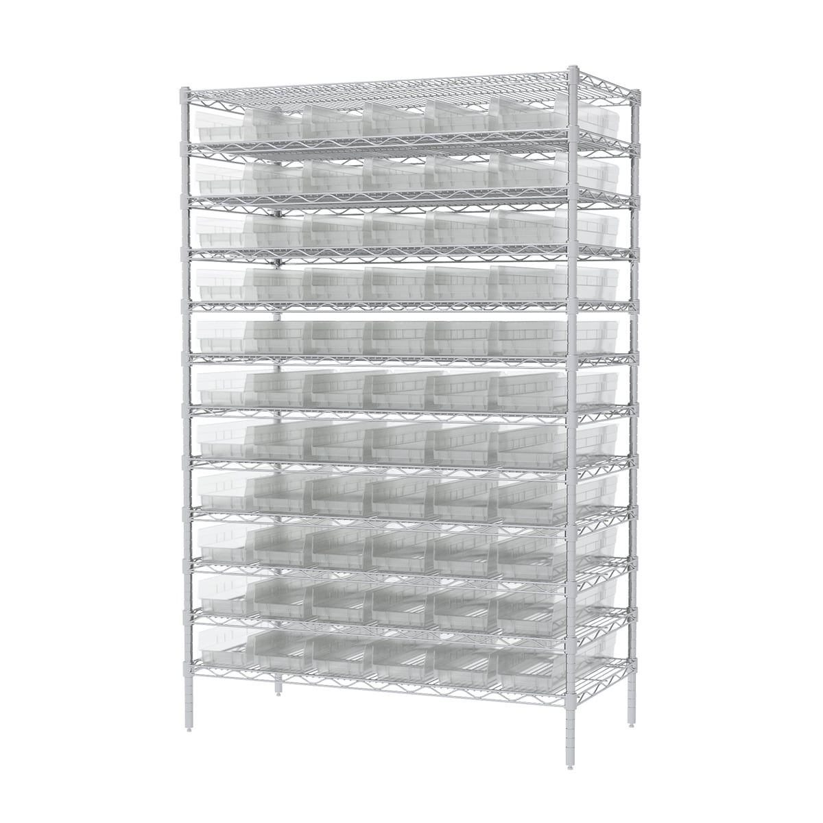 Akro-Mils AWS244830164SC scaffale 12 ripiani 66 contenitori