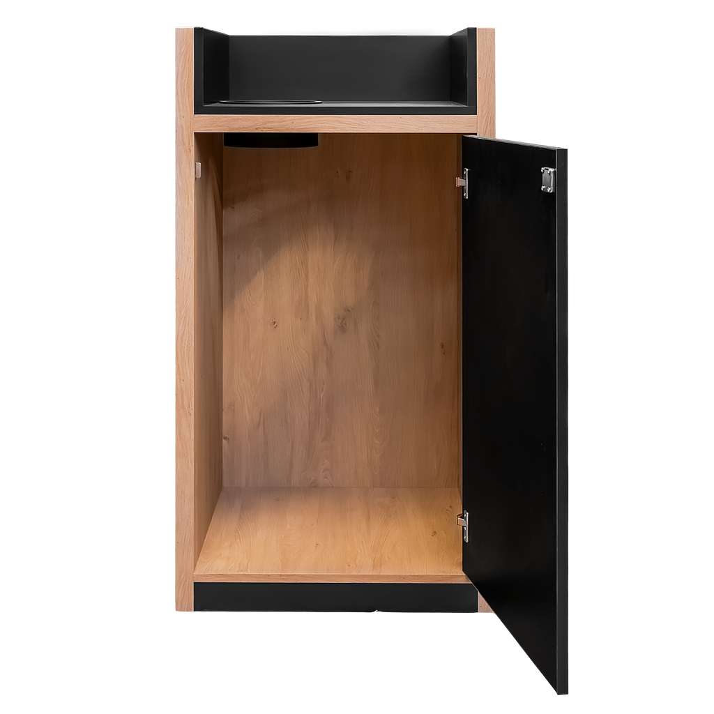 Mega-M mobile pattumiera portavassoi rovere 62x58 cm