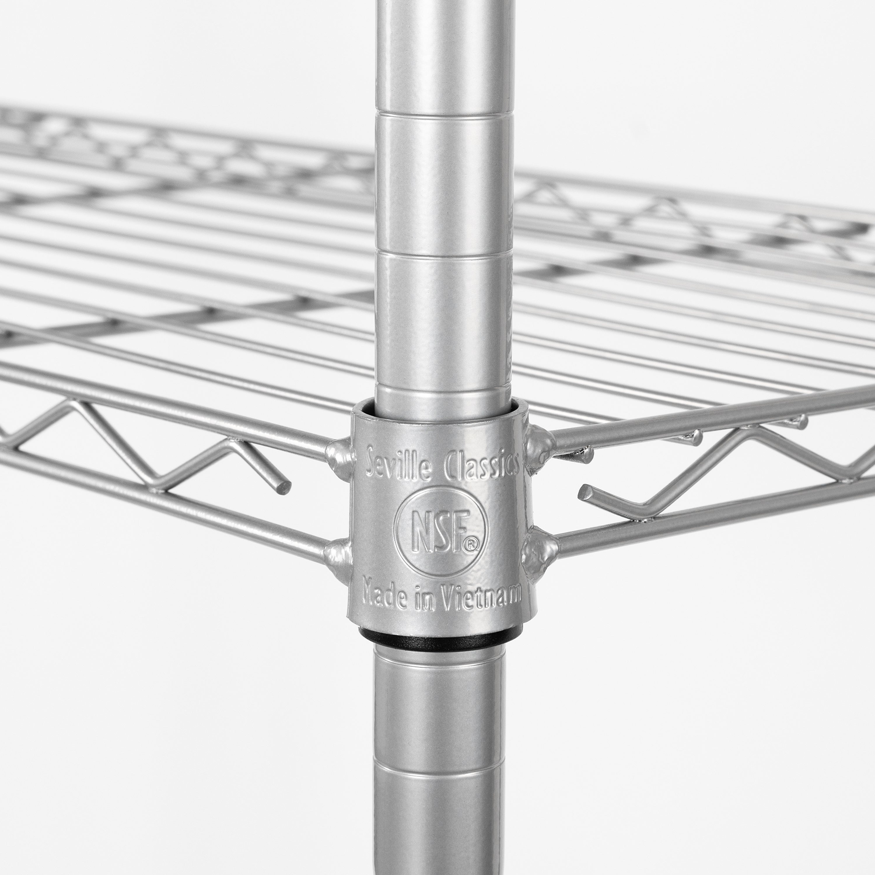 Seville Classics SHE15390B scaffale 5 ripiani acciaio argento