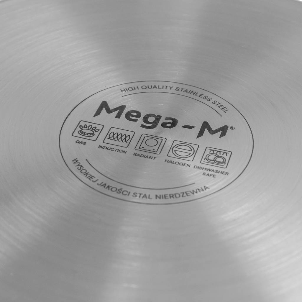 Mega-M Standard pentolone acciaio 71L 45x45 con coperchio