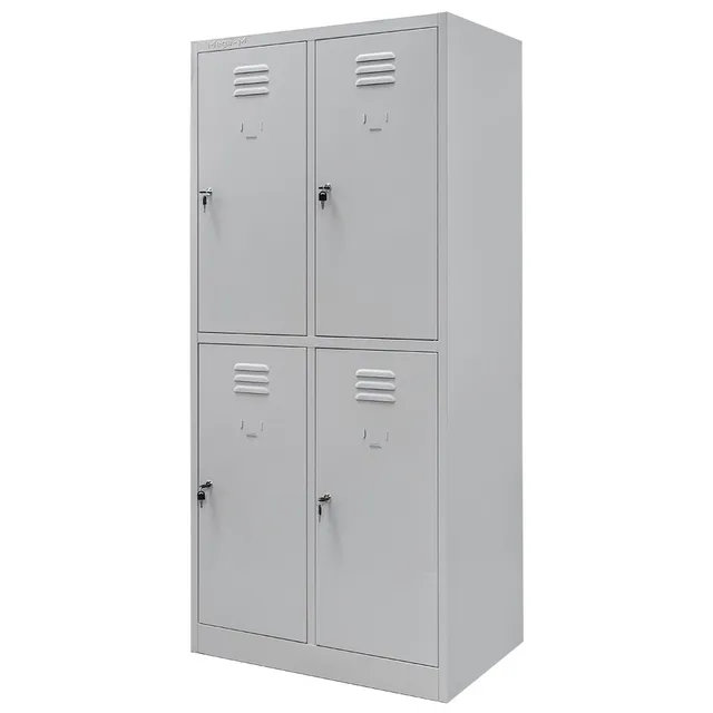 Mega-M armadietto spogliatoio 4 vani 80x50x180 cm grigio