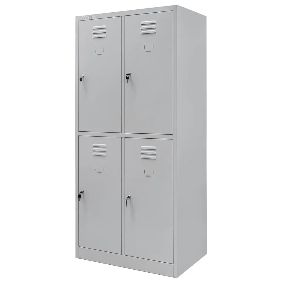 Mega-M armadietto spogliatoio 4 vani 80x50x180 cm grigio
