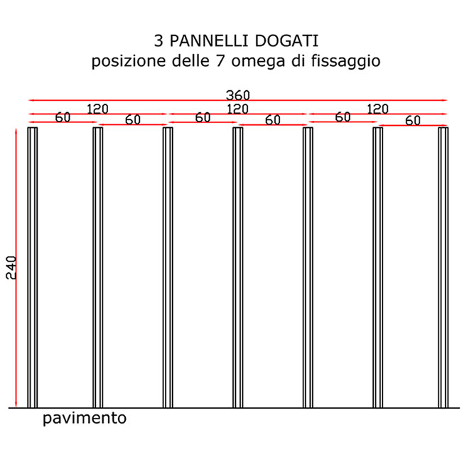 Agosistem Omega di fissaggio profilo pannello dogato