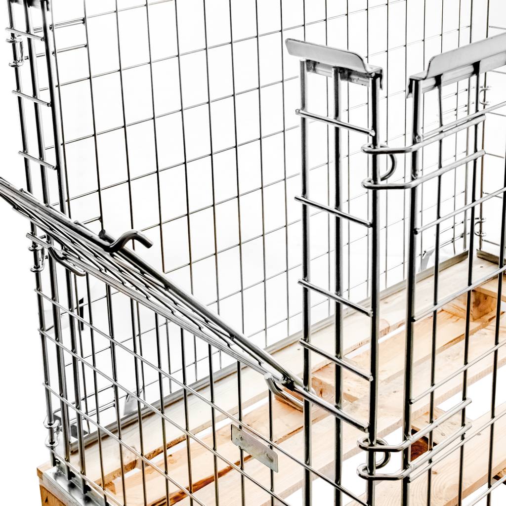 Mega-M Gitterbox sponda pallet 80x120 cm sportello