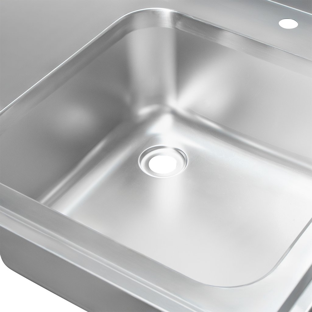 Mega-M 120x70x85 cm lavello inox vasca destra con scaffale