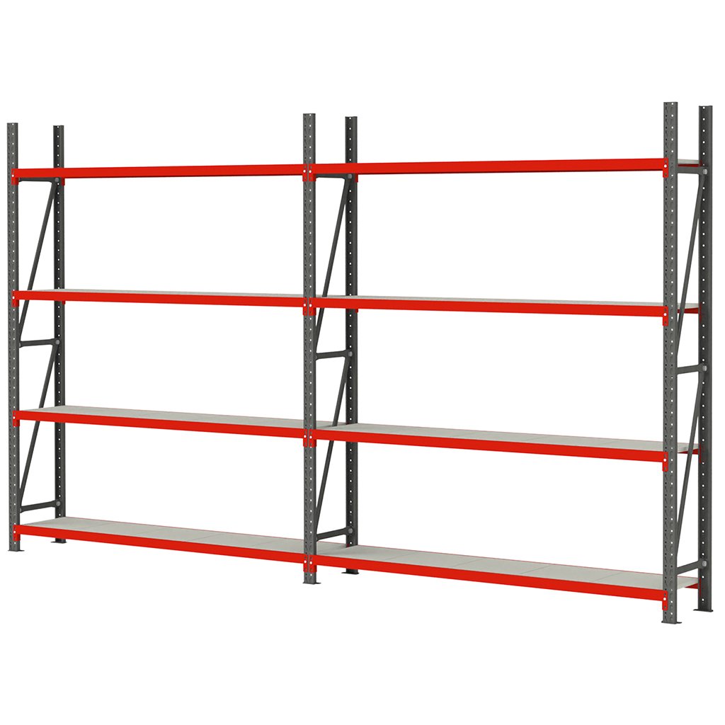 Mega-M Fortis H-240 L-525,5 G-50 cm scaffale 8 ripiani metallo