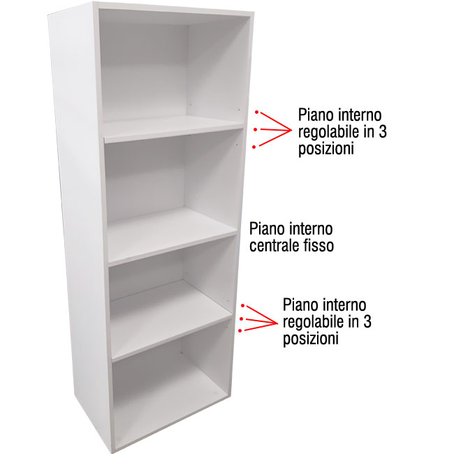 Agosistem mobile a giorno bianco 60x37x159 cm