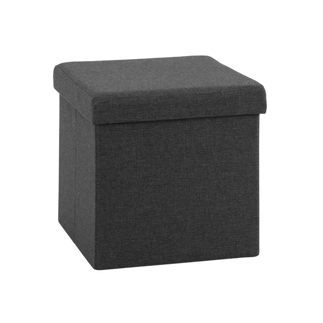 Seville Classics pouf contenitore grigio 40 cm portata 225 kg