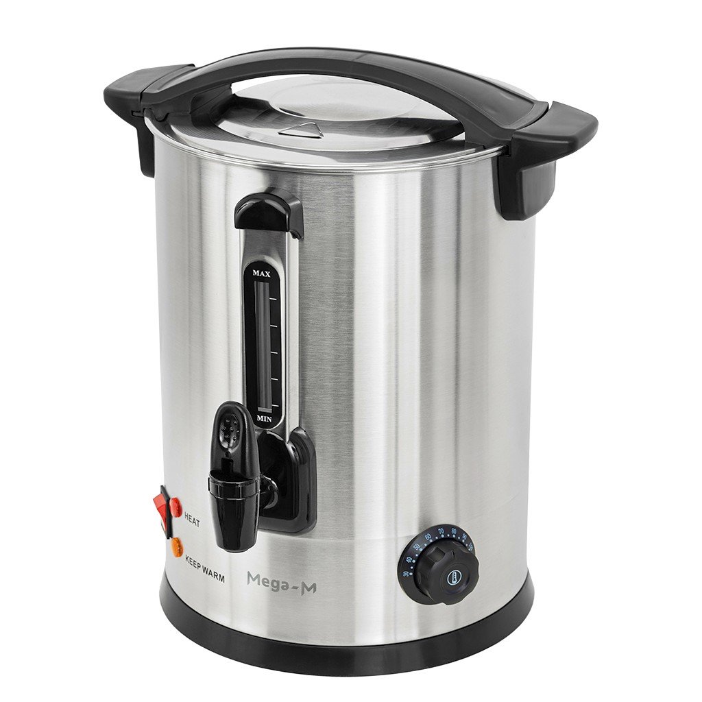 Mega-M 12,4L Bollitore Acqua Inox 1800W 24,5x26 cm