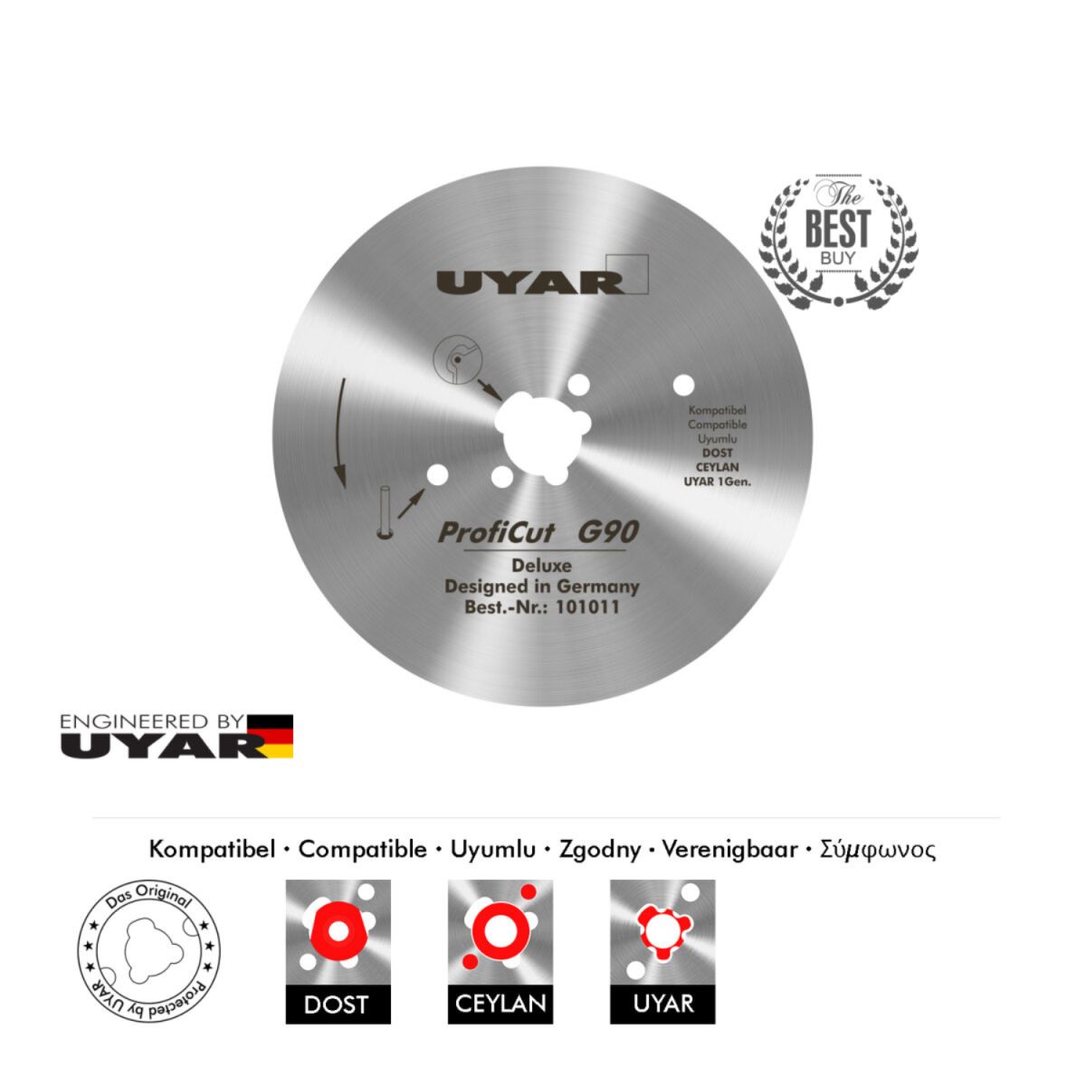 UYAR ProfiCut G90 Deluxe Lama Liscia 90 mm 2 Gen