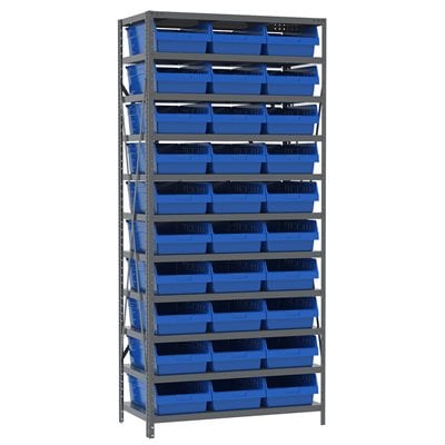 Akro-Mils AS1879018 scaffale metallo 11 ripiani con 32 vaschette