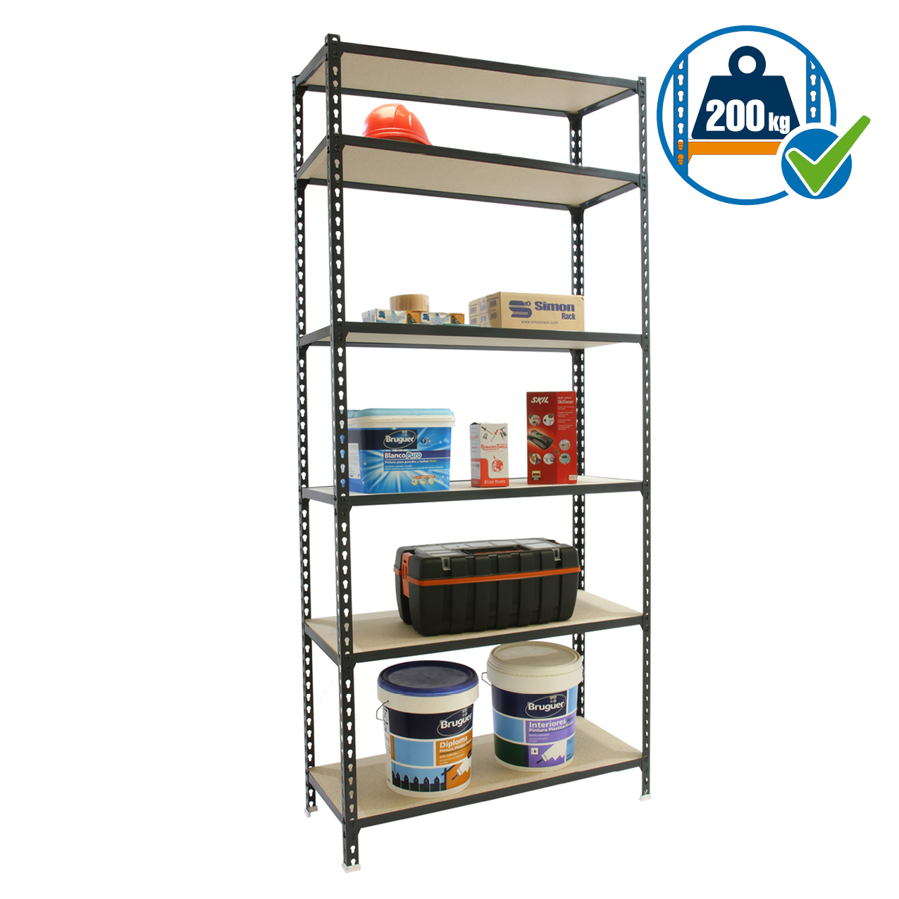 Simonrack MaderClick Super/Mega 6 scaffale legno 6 ripiani
