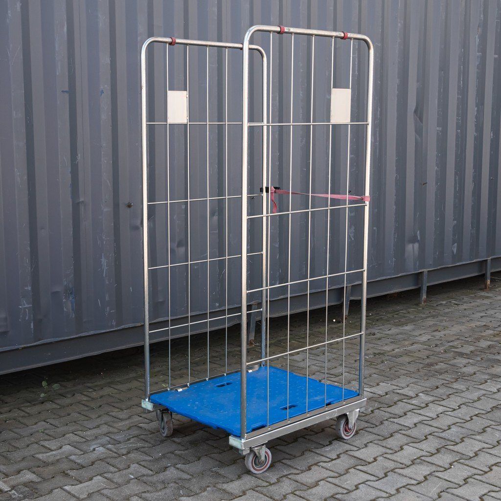 Rollcage Rollcontainer blu carrello a rete pieghevole 500 kg