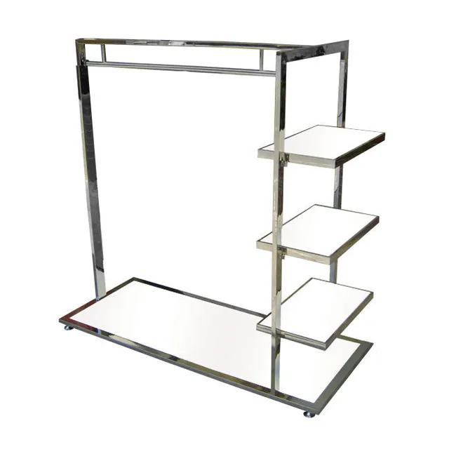 Agosistem Stender con Base e Piani L.140xP.58xH.138 cm Cromato