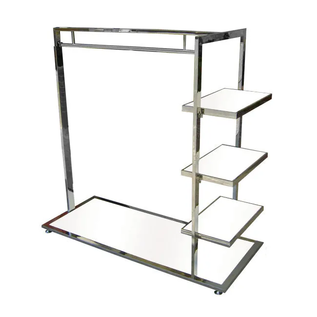 Agosistem Stender con Base e Piani L.140xP.58xH.138 cm Cromato