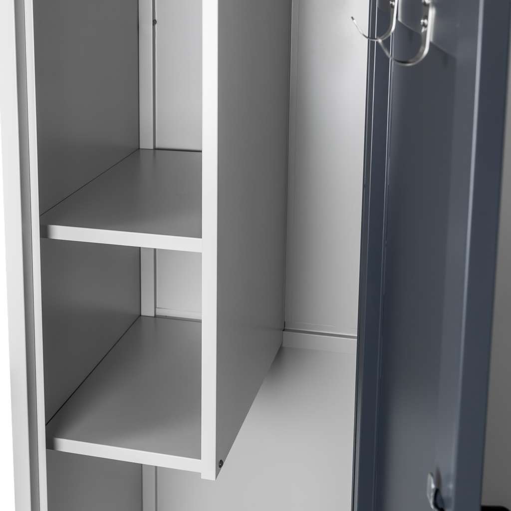 Mega-M armadio metallico 1 anta 50 cm grigio con ripiani
