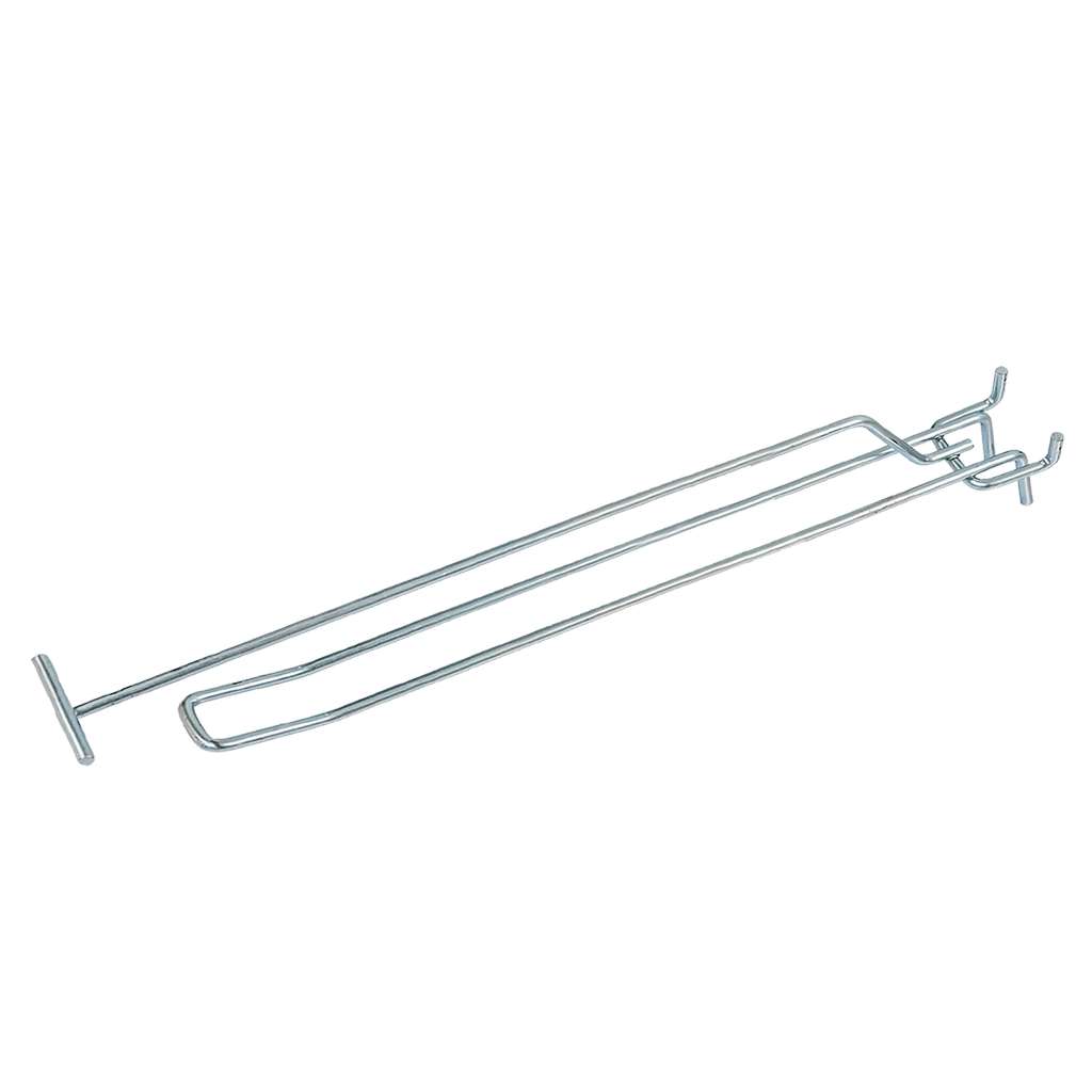 Mega-M L-30 Gancio Doppio per Pannello Forato 30 cm Zincato