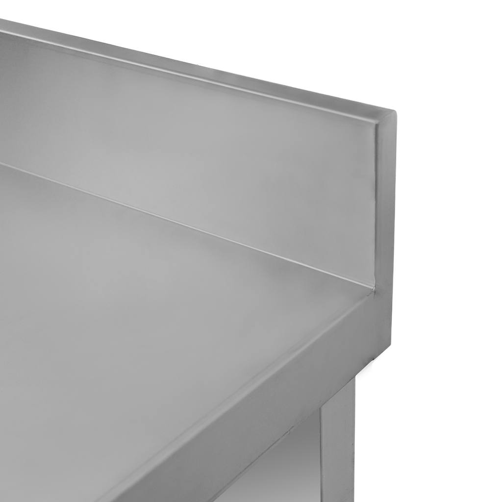 Mega-M tavolo inox 180x70x85 3 cassetti ripiano alzatina