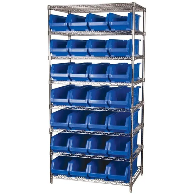 Akro-Mils AWS24360284 scaffale filo 8 ripiani 28 contenitori